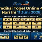 Prediksi Togel Online 4D Hari Ini 11 Juni 2026 II