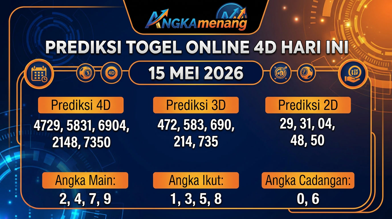 Prediksi Togel Online 4D Hari Ini 15 Mei 2026