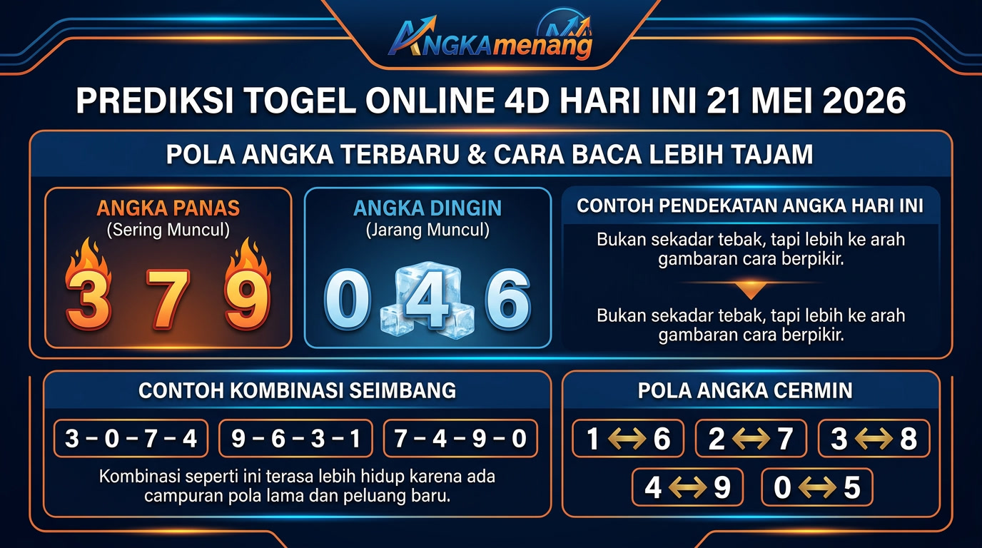 Prediksi Togel Online 4D Hari Ini 21 Mei 2026