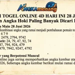 Prediksi Togel Online 4D Hari Ini 28 Juni 2026 II