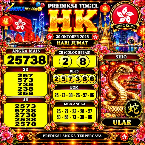 Prediksi Togel HK 30 Oktober